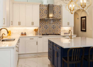 biltmore kitchen remodeling white and blue cabinets