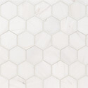 Bianco Dolomite 2" Hexagon Polished
