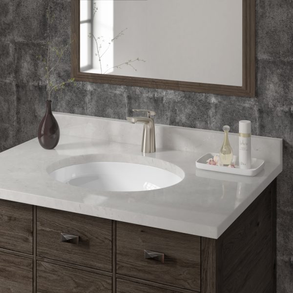 Allora USA Faucets Marble Sink Table Top Grey Wall