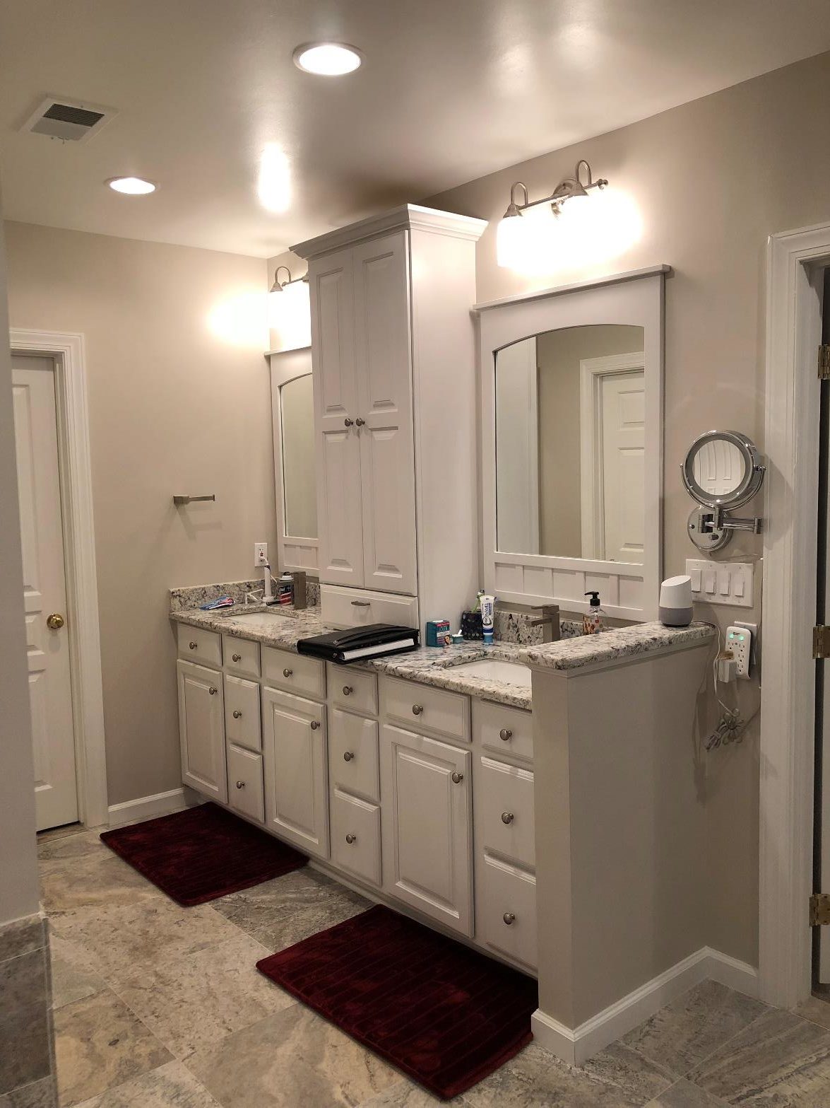 Bathroom sink and cabinets installation