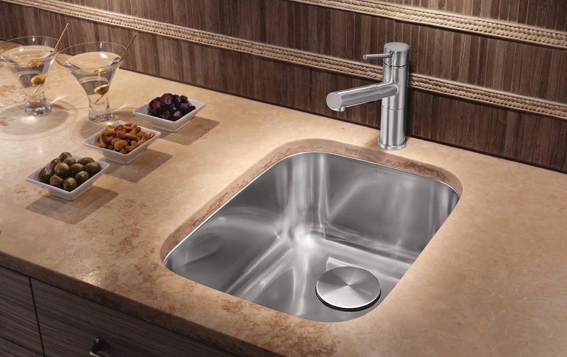 Square Blanco Sinks with ball faucet