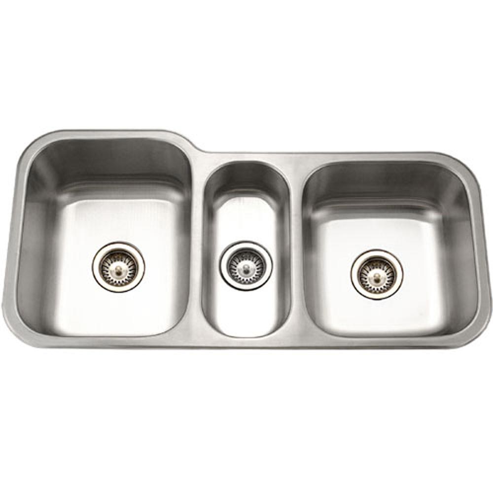 Gourmet Undermount Stainless Steel Triple Bowl Kitchen Sink