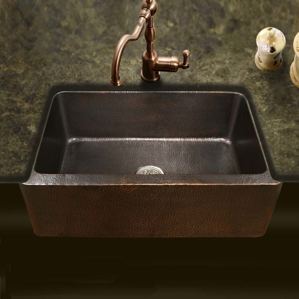 Houzer Sink granite kitchen copper faucet setup