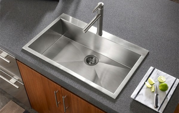 Houzer rectangular kitchen sink
