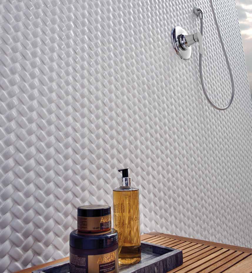 MSI Mosaic tiles shower room installation