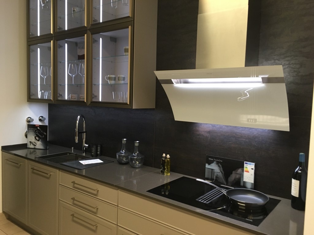 Modern Silestone Countertop with black and cream accent