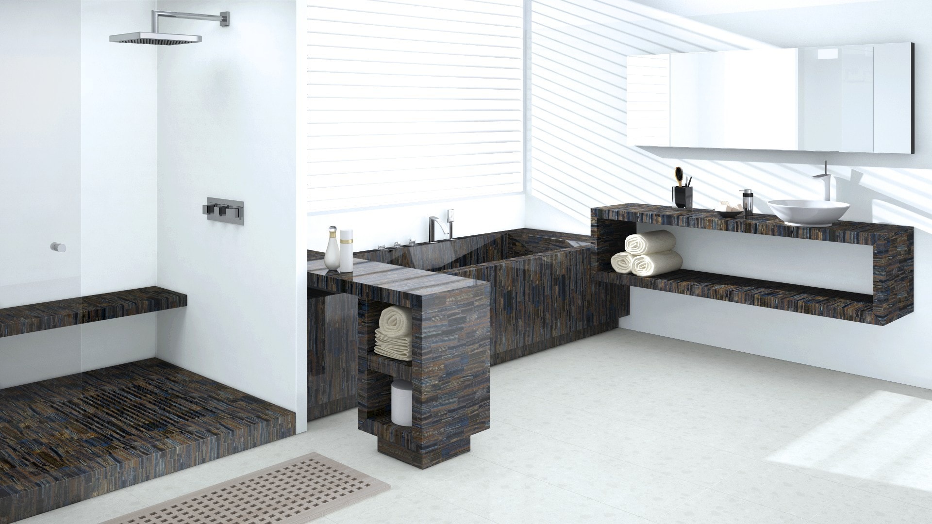 Сaesarstone Countertop Stone modern bathroom design