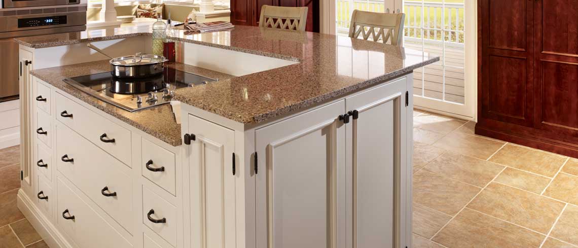 Granite kitchen counter top in Maple