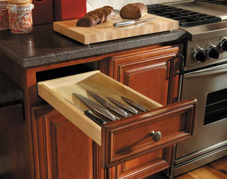 Chopping Block and cutlery drawer
